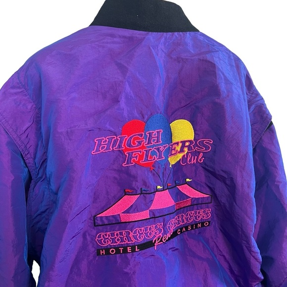 Vintage Girard Circus Long Sleeve Windbreaker Jacket High Flyers Purple - Picture 3 of 8